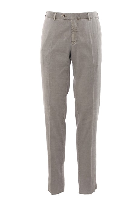 Shop PT01  Trousers: PT01 stretch linen blend trousers.
Slim fit.
American front pockets.
Back pockets with button closure.
Composition: 64% linen, 34% cotton, 2% elastane.
Made in Tunisia.. COVTJGZ20CL1 NK17-N471